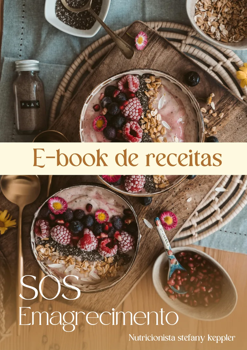 Capa do E-book de Receitas, material com 17 páginas